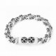 Chrome heartsNew bracelet with double cross flower claspLength 20cm