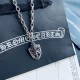 [Counter Quality] Chrome Hearts Croheart Classic Scout Flower Shield   Pendant Crucifix Necklace Bump Shape Different Floral Design Styles Presenting Distinctive Crucifixes The Scout Flower is the logo of Croheart, so it