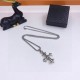 Dollar  with box packaging   CHROME HEARTS Crocus Double Crucifix Necklace. Fashionable and trendy criss-cross necklace in the brand's luxury style. Hip hop street style. High-end atmosphere. Chain length 68cm.