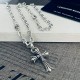 Counter version Chrome He@rts Crocentric Cross Pendant with multi-element combination necklace Original replica handmade ～ genuine open mold   Trendy fashion must men and women can wear Couple models with the same Rock p