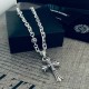 Counter version Chrome He@rts Crocentric Cross Pendant with multi-element combination necklace Original replica handmade ～ genuine open mold   Trendy fashion must men and women can wear Couple models with the same Rock p