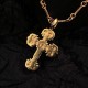 Crocus Heart Gold Plated Mini Flame Crucifix NecklaceClassic Crucifix shape Flame element Sterling silver with gold plating