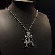 Crocenter Medium Combo Cross OverlaySterling Silver Stacked Crosses Vintage Gothic StyleLength60cm