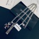 [Counter Quality] Chrome Hearts Croheart Classic Cross  Six Words of Truth Bullet Double Pendant Flat Necklace Bump shaped different pattern design style to present a distinctive cross The Scout Flower is the symbol of C