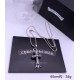 Chrome Hearts Crocs   Sterling Silver Double Cross Necklace Pendant