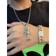 Chrome HeartsNew Peach Heart Cross NecklaceLobster chain, beaded chain, and monogrammed chain to match