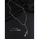 Korean version of the Dongdaemun fall and winter new Cro heart retro sweater chain cross necklace, S925 silver, personalized fashion, sweet and cool! bai84