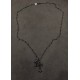 Crocus Black Silver Double Cross NecklaceElectroplated black with multiple layers of vacuum platingThe effect on the body is very good Hot models Cost-effective!