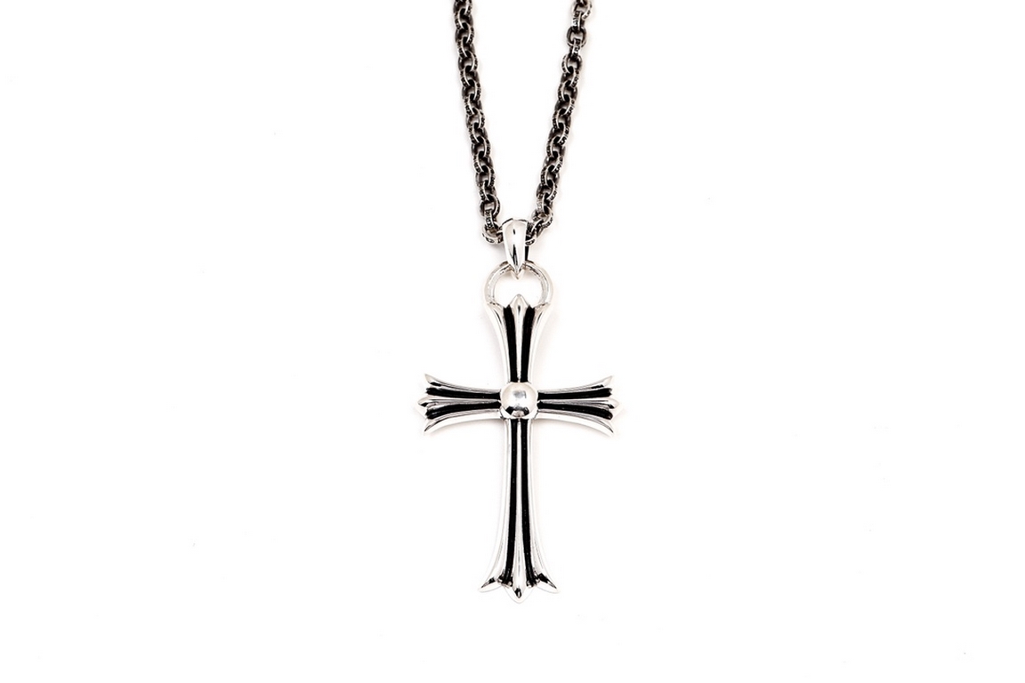 Counter new Chrome Hearts   Chrome Hearts Retro Classic Cross Pendant Classic Necklace Original craftsmanship Seiko quality Pure handmade ～ genuine open mold   Trendy fashion must Men and women can wear Couples models wi