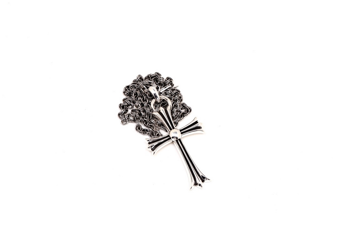 Counter new Chrome Hearts   Chrome Hearts Retro Classic Cross Pendant Classic Necklace Original craftsmanship Seiko quality Pure handmade ～ genuine open mold   Trendy fashion must Men and women can wear Couples models wi