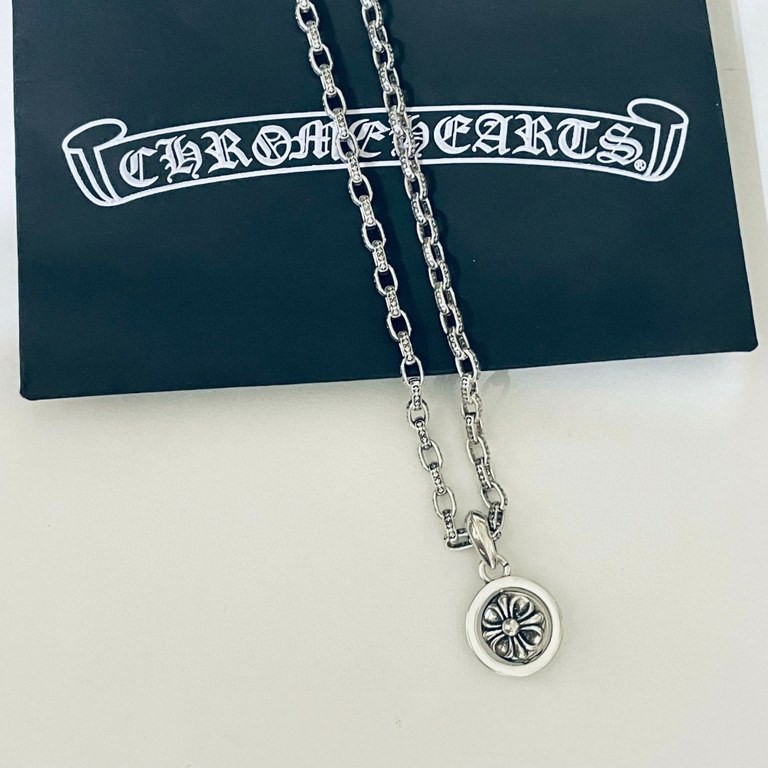 New Counter New Chrome Hearts   Crocodile Hearts Complex Cross Turning Pendant Cross Flower Necklace Original craftsmanship craftsmanship quality Pure handmade ～genuine open mold   Trendy fashion must Men and women can w