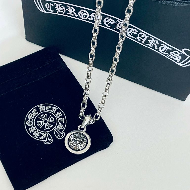 New Counter New Chrome Hearts   Crocodile Hearts Complex Cross Turning Pendant Cross Flower Necklace Original craftsmanship craftsmanship quality Pure handmade ～genuine open mold   Trendy fashion must Men and women can w