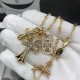 Chrome Hearts   Heart of Crocker Gold 3-Piece Necklace Length 55cm