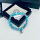 Counter version Chrome He@rts Crocenter Turquoise  Multi-element bracelet Kwon Chi-Lung star with the same style retro old style original reproduction pure handmade ～ genuine open mold   trend of fashion essential men an