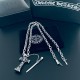 New counter new Chrome Hearts   Crow heart vintage skull sword pendant letters necklace original craftsmanship crafted quality pure handmade ～ genuine open mold   trend fashion must men and women can wear couples models 