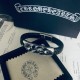 [Counter Quality] Chrome Hearts Krohheart Classic Vintage Braided Leather Cord Bracelet Bump shape different pattern design style presents distinctive Cross Scout Flower is the symbol of Kroharts so more durable Authenti