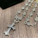 Counter engraved version of the Chrome He@rts Heart of Croissant Cross Diamond Pendant Necklace Original replica handmade Cross Necklace  ~ genuine mold   Trendy fashion must have Men and women can wear Couples models wi