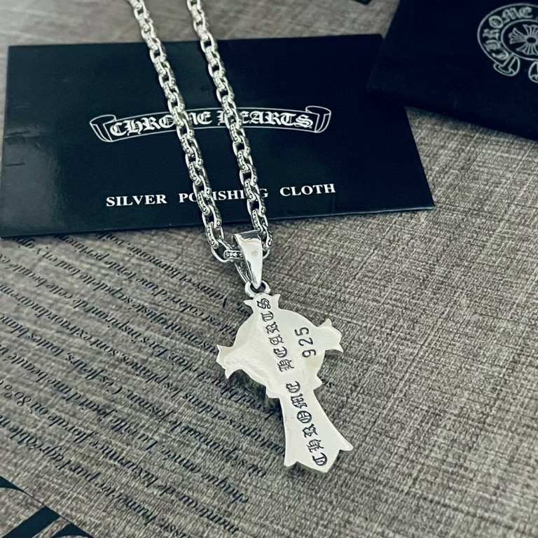 Counter new Chrome Hearts   Crocker heart vintage cross badge pendant cross flower necklace original craftsmanship crafted quality handmade ～ genuine open mold   trend fashion must have men and women can wear couple mode