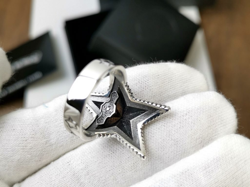 【 】Crocker Heart Pentagram Ring #789 10#