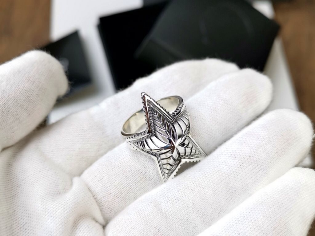 【 】Crocker Heart Pentagram Ring #789 10#