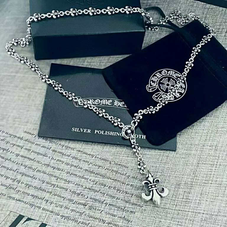 Chrome hearts   Crocs Scout Flower Necklace Adjustable Necklace Crafted quality Pure handmade ～ authentic open mold   Trendy fashion must have Men and women can wear Couple's models with the same style Rock punk Thai sil