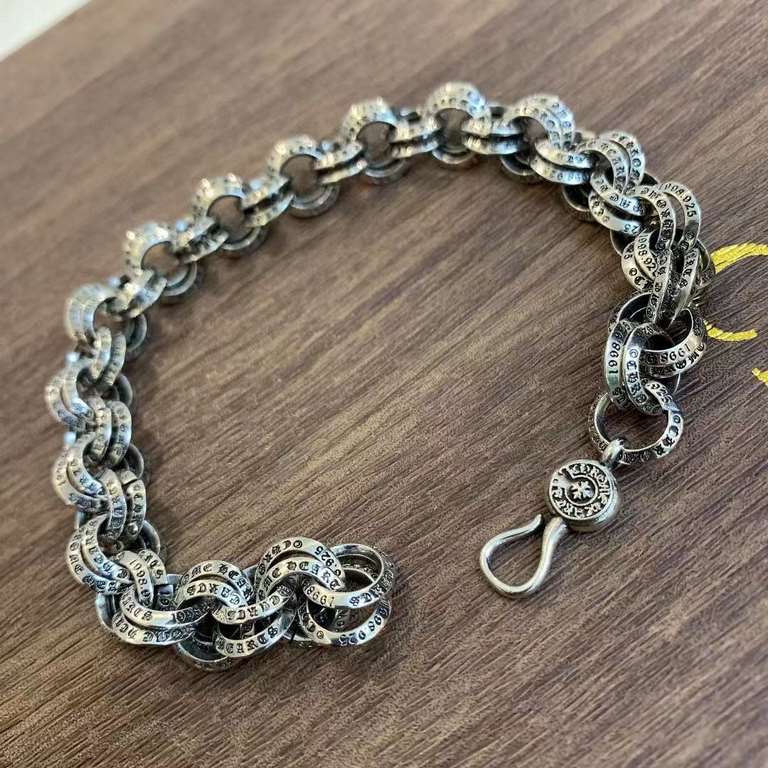 New version chromehearts Crocenter necklace letter bracelet Rock punk style Retro elements Trendy hundred with the official website with the same paragraph   CH Crocenter necklace male retro punk female Kwon Chi-Lung GD 