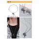 Crocus Double Cross NecklaceBamboo chain handmade Top quality crafted versionThe details are consistent and the inlays are perfect.KO market all ordinary quality New!