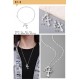 Crocus Double Cross NecklaceBamboo chain handmade Top quality crafted versionThe details are consistent and the inlays are perfect.KO market all ordinary quality New!