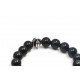 chromehearts obsidian bracelet.One of the hottest pair of obsidian, cross flower ball details, shape, oxidized and perfectly restored.Size8mm