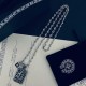 [Counter Quality] Chrome Hearts Chrome Hearts Classic Cross Tag Cross Pendant Scout Flower Round Bead Necklace Bump shape with different pattern design style to present a distinctive Cross Scout Flower is the symbol of C