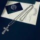 [Counter Quality] Chrome Hearts Croheart Classic Vintage Aged Cross Pendant Scout Flower Ball Necklace Bump shaped different floral design style to present a distinctive cross The Scout Flower is the logo of Chrome Heart