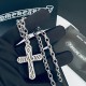 [counter quality] Chrome Hearts Krohheart Classic Vintage Cross Pendant Letters Necklace Bump shape different pattern design style present distinctive Cross Scout flower is the symbol of Kroharts so more enduring Authent