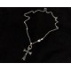 New Arrival】Genuine open chromehearts chromehearts necklaces super hot double cross necklacesWeight 31g