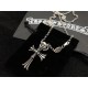 New Arrival】Genuine open chromehearts chromehearts necklaces super hot double cross necklacesWeight 31g