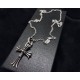 New Arrival】Genuine open chromehearts chromehearts necklaces super hot double cross necklacesWeight 31g