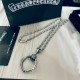 Chrome Hearts   Chrome Hearts Classic Buckle Crucifix Pendant Letters Necklace Imported Craftsmanship Precision Quality Pure Handmade ～Genuine Open Mold   Trendy Fashion Essentials Men and Women Can Wear Couples' Models 