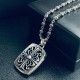 New Chrome Hearts   Chrome Hearts Crucifix Square Pendant Scout Flower Ball Necklace Imported craftsmanship craftsmanship Pure handmade ～authentic open mold   Trendy and fashionable must-have Men and women can wear Coupl