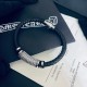 [Counter Quality] Chrome Hearts Croheart Classic Vintage Leather Cord Bracelet Bump shape different floral design style presents distinctive Cross Scout Flower is the logo of Croheart so more durable Authentic beat up ve