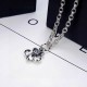 Counter high version Chrome He@rts Kroxin Scout Flower Pendant Pure handmade cross necklace ～authentic open mold   Trendy fashion must have Men and women can wear the same models Celebrity models Couples models with the 