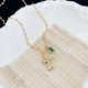 Crocus Heart - Emerald Multi-Wear Necklace, sweet and cool hottie style, fashion and vintage collision. Full of diamonds inlaid with emeralds, delicate and bright, sparkling; clear and deep that a touch of green, in the 