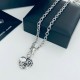 Counter original Chrome Hearts   Crocodile heart heart pendant letters necklace Imported production process Precision quality Pure handmade ～authentic open mold   Trendy fashion must have Men and women can wear Couple's 