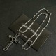 [Counter Quality] Chrome Hearts Classic Heart Cross Pendant Necklace Bump shape different floral design style presents distinctive Cross Scout Flower is the logo of Chrome Hearts, so it is more enduring Authentic Chrome 