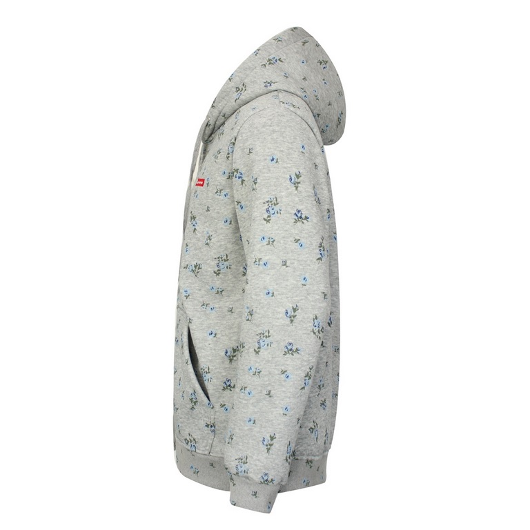 250#S02 Supreme Letters Logo Red Small Label Embroidery All Over Print Gray Blue American Chambray Loose Padded Hooded Zipper Sweatshirt JacketThe granddaddy of hipsters has come out with such a whiny print sweater that 