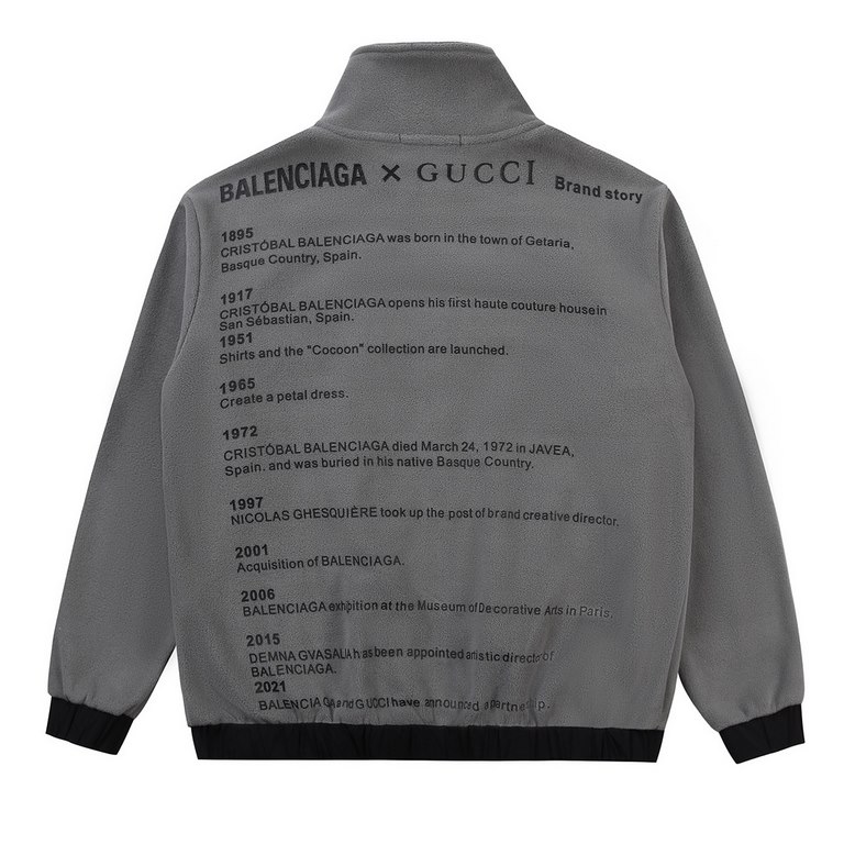 P285Brand：【 GUCCI  BALENCIAGA 】Fabric 100T Polarized Fleece 400gYardage XS. S. M. L.Color Gray. Black, Black, Black, Black, Black, Black, Black, Black, Black, Black, Black, Black.The whole network exclusive custom co-bra