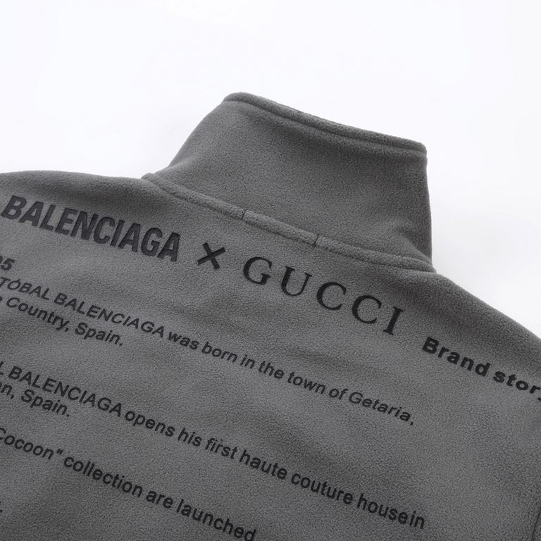 P285Brand：【 GUCCI  BALENCIAGA 】Fabric 100T Polarized Fleece 400gYardage XS. S. M. L.Color Gray. Black, Black, Black, Black, Black, Black, Black, Black, Black, Black, Black, Black.The whole network exclusive custom co-bra