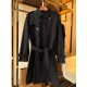 900  Men's Sandringham Collection Black Long[BUR ace pointed goods, the treasure of the town store] can inherit several generations of classic trench coat, the top of the original original fabrics, the market's most catt