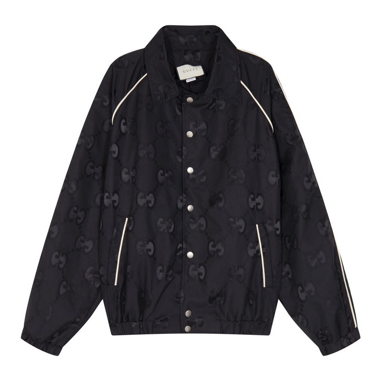 P320, Gucci       GC Double G Large Jacquard Lapel Canvas Jacket JacketLight luxury Men and women daily commuting wear must-have items Correct version of the casual comparison [wit]This is the perfect jacket for this sea