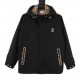 440BurberryBurberry Chest Embroidery BT Logo Plaid Trench JacketMen's Scarce out of the trade channel, limited edition overseas boutique sale. A great example of an outdoor windbreaker with a hood and hidden zipper in a 