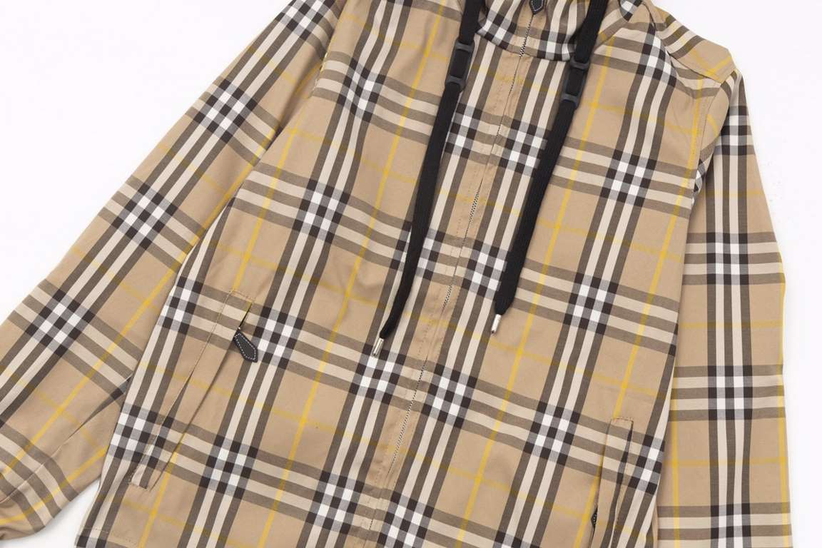 P370 Bur new! BBR Truffle Color Plaid Reversible JacketOriginal purchased in Beijing SKP 15610 yuan fabric fixed weaving and dyeing restore fabric stiffness khaki plaid fabric difference market ready-made fabric plaid la