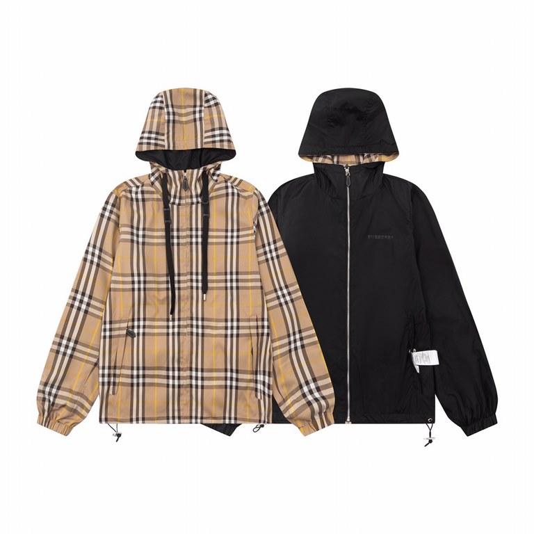 P370 Bur new! BBR Truffle Color Plaid Reversible JacketOriginal purchased in Beijing SKP 15610 yuan fabric fixed weaving and dyeing restore fabric stiffness khaki plaid fabric difference market ready-made fabric plaid la